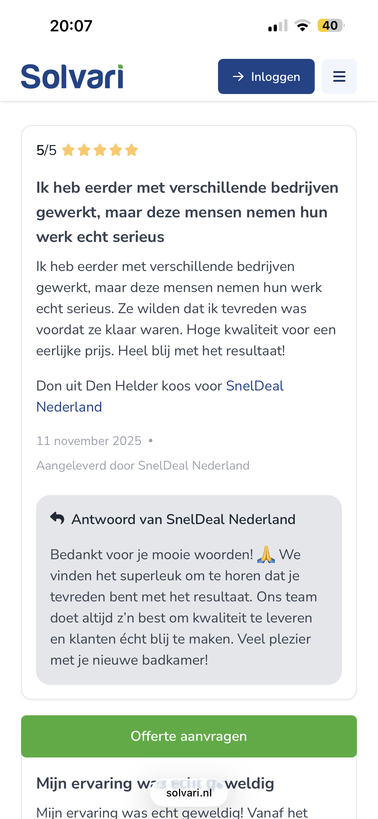 Vijfsterren-review: mijn ervaring was echt geweldig